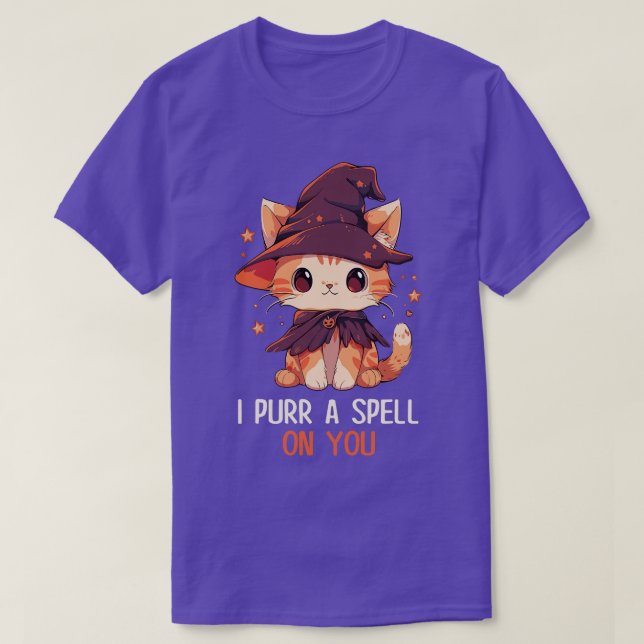 Funny Cat Pun Witch Zauber Grafik Männer Kinder Fr T-Shirt (Design vorne)
