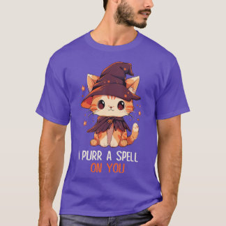 Funny Cat Pun Witch Zauber Grafik Männer Kinder Fr T-Shirt