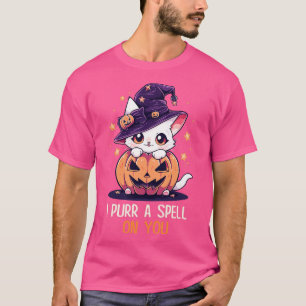 Funny Cat Pun Witch Zauber Grafik Männer Kinder Fr T-Shirt
