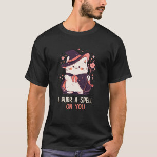 Funny Cat Pun Witch Zauber Grafik Männer Kinder Fr T-Shirt