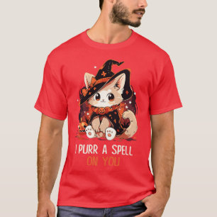 Funny Cat Pun Witch Zauber Grafik Männer Kinder Fr T-Shirt