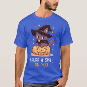 Funny Cat Pun Witch Zauber Grafik Männer Kinder Fr T-Shirt