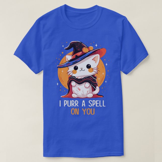 Funny Cat Pun Witch Zauber Grafik Männer Kinder Fr T-Shirt (Design vorne)