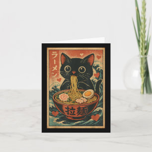 Funny Cat Ramen Graphic T-Shirt Japanisch Kawaii A Karte