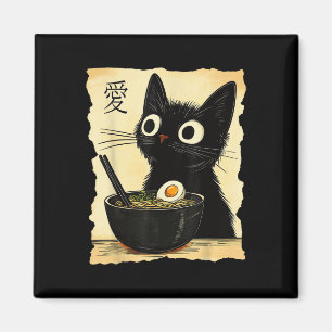Funny Cat Ramen Graphic T-Shirt Japanisch Kawaii A Magnet