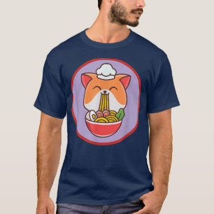 Funny Cat Ramen Kawaii Neko Noodles Japanisch T-Shirt