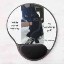Funny Cat Remote Zunge Gel Mousepad Golf