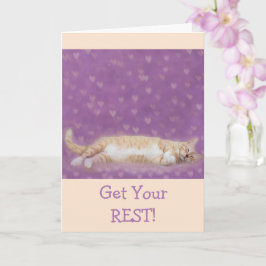 Funny Cat RestCancer Support Karte
