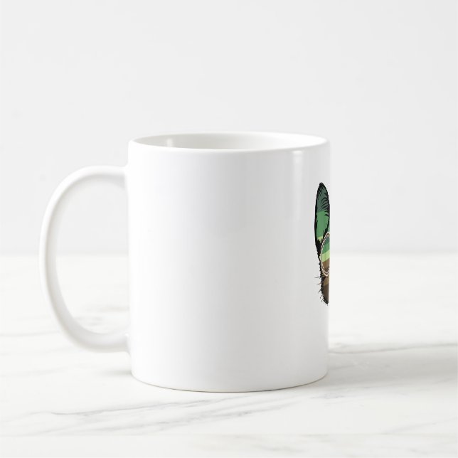 Funny Cat Retro Kaffeetasse (Links)
