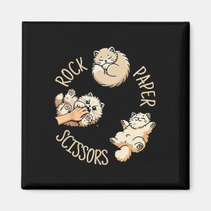 Funny Cat Rock Paper Schere Spiel Niedliche Katzen Magnet