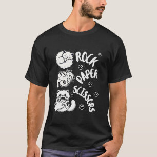 Funny Cat Rock Paper Schere Spiel Niedliche Katzen T-Shirt