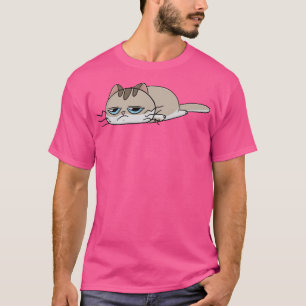 Funny Cat schlechte Laune gruselige Laune verrückt T-Shirt