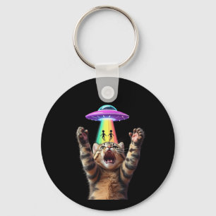 Funny Cat Selfie Alien UFO Unglaublich witzig anpa Schlüsselanhänger