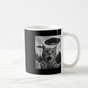 Funny Cat Selfie mit Ufos Kaffeetasse