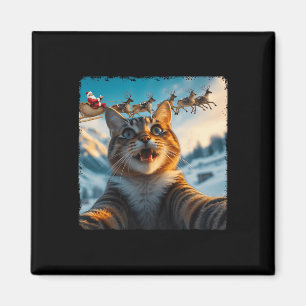Funny Cat Selfie mit Weihnachten Weihnachten Weihn Magnet