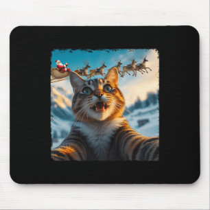 Funny Cat Selfie mit Weihnachten Weihnachten Weihn Mousepad