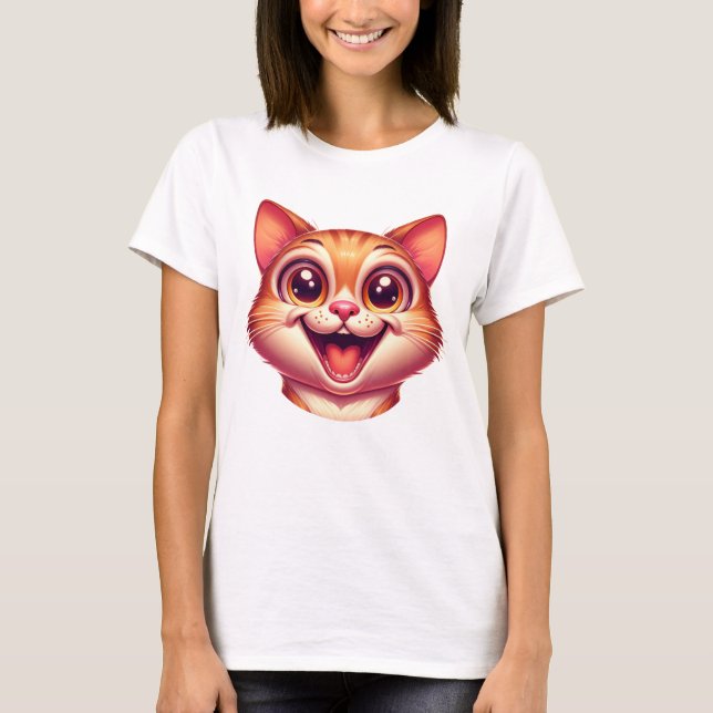 Funny Cat Selfie T-Shirt (Vorderseite)