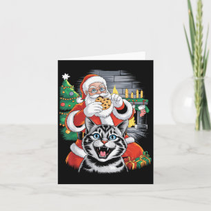 Funny Cat Selfie Weihnachtsmänner Frauen Kinder Ca Karte