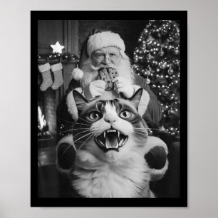 Funny Cat Selfie Weihnachtsmänner Frauen Kinder Ca Poster