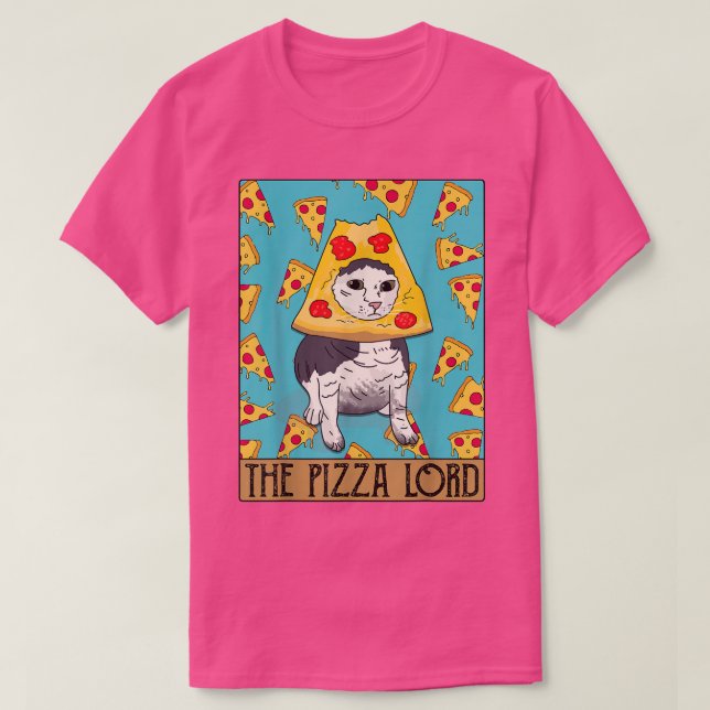 Funny Cat Shirt, Funny Pizza Cat Lovers  T-Shirt (Design vorne)