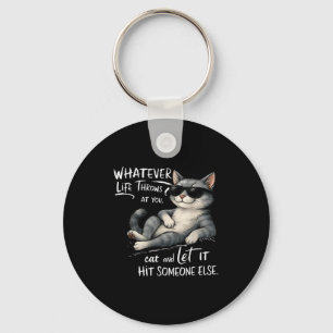 Funny Cat Shirt Funny Zitat Grafische T-Shirts für Schlüsselanhänger