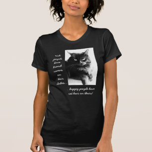 Funny Cat Shirt, glückliche Leute tragen Katzenhaa T-Shirt