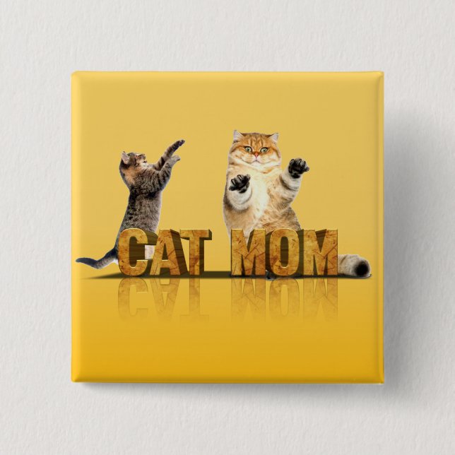 Funny Cat Shirt | Katzenmama | Katzenmami Button (Vorderseite)
