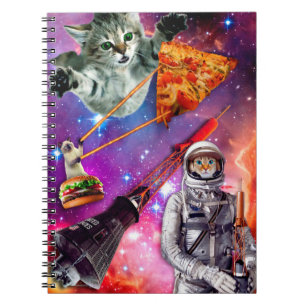 Funny Cat Space Federation Notizblock