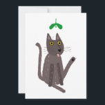 Funny Cat Spaß Feiertagskarte<br><div class="desc">Genießen Sie ein bisschen Spaß im Urlaub mit diesem lustigen und frechen Katzendesign. Originelle Kunst von Nic Squirrell. Ändern Sie den Text auf der Rückseite,  um ihn anzupassen.</div>