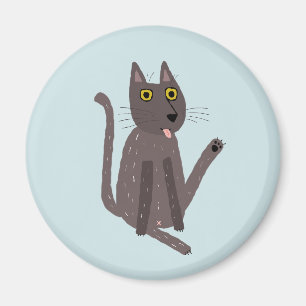 Funny Cat Spaß Magnet