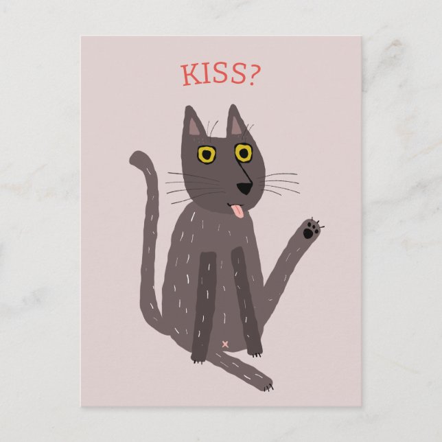 Funny Cat Spaß Postkarte (Vorderseite)