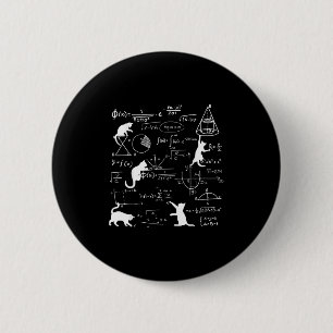 Funny Cat spielen mit Mathe Formeln Kitten Katze u Button
