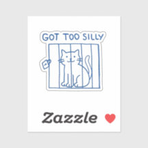 Funny Cat Sticker - zu Alberne Gefängniszelle