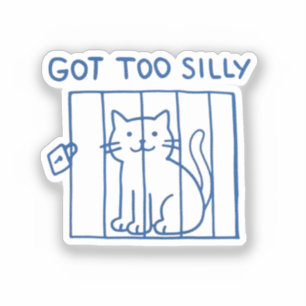 Funny Cat Sticker - zu Alberne Gefängniszelle