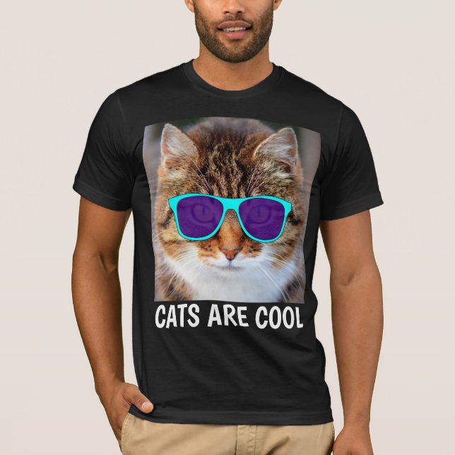 Funny Cat SUNGLASSEN COOLE T - Shirt (Vorderseite)