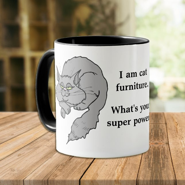 Funny Cat Super Power Tasse (Von Creator hochgeladen)