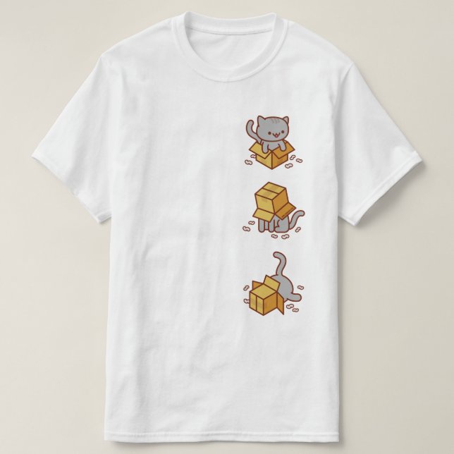 Funny Cat T - Shirt - Box Liebe (Design vorne)