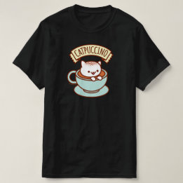 Funny Cat T - Shirt - "CATPUCCINO"