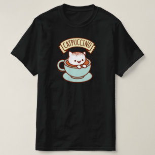 Funny Cat T - Shirt - "CATPUCCINO"