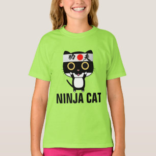 Funny cat T - Shirt für Kinder NINJA CAT