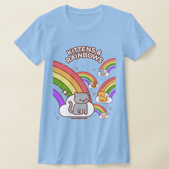Funny Cat T - Shirt - "KITTENS & RAINBOWS" (Ablage )