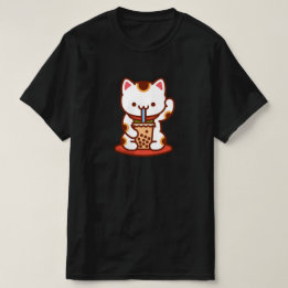 Funny Cat T - Shirt - MANEKI-NEKO BOBA KIT-TEA