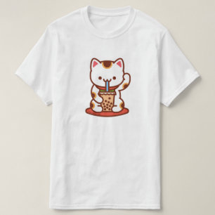 Funny Cat T - Shirt - MANEKI-NEKO BOBA KIT-TEA
