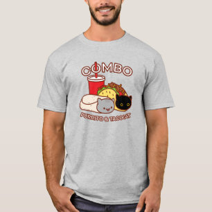 Funny Cat T - Shirt - PURRITO & TACO CAT Combo