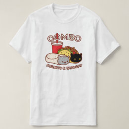 Funny Cat T - Shirt - PURRITO & TACO CAT Combo