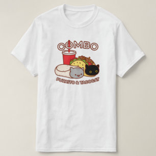 Funny Cat T - Shirt - PURRITO & TACO CAT Combo