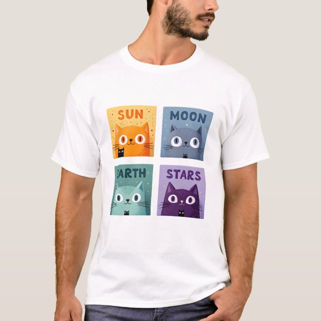 Funny Cat T - Shirt Retro Cat Meme T-Shirt Humour  (Vorderseite)
