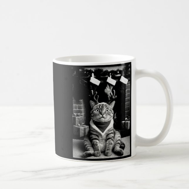 Funny Cat Taking A Selfie Christmas Xmas Pajamas H Kaffeetasse (Rechts)