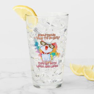 Funny Cat Talk an sich selbst - Niedliche und humo Glas