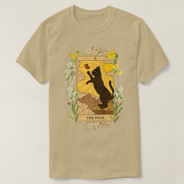 Funny Cat Tarot Card Halloween Kostüm Ca T-Shirt (Design vorne)